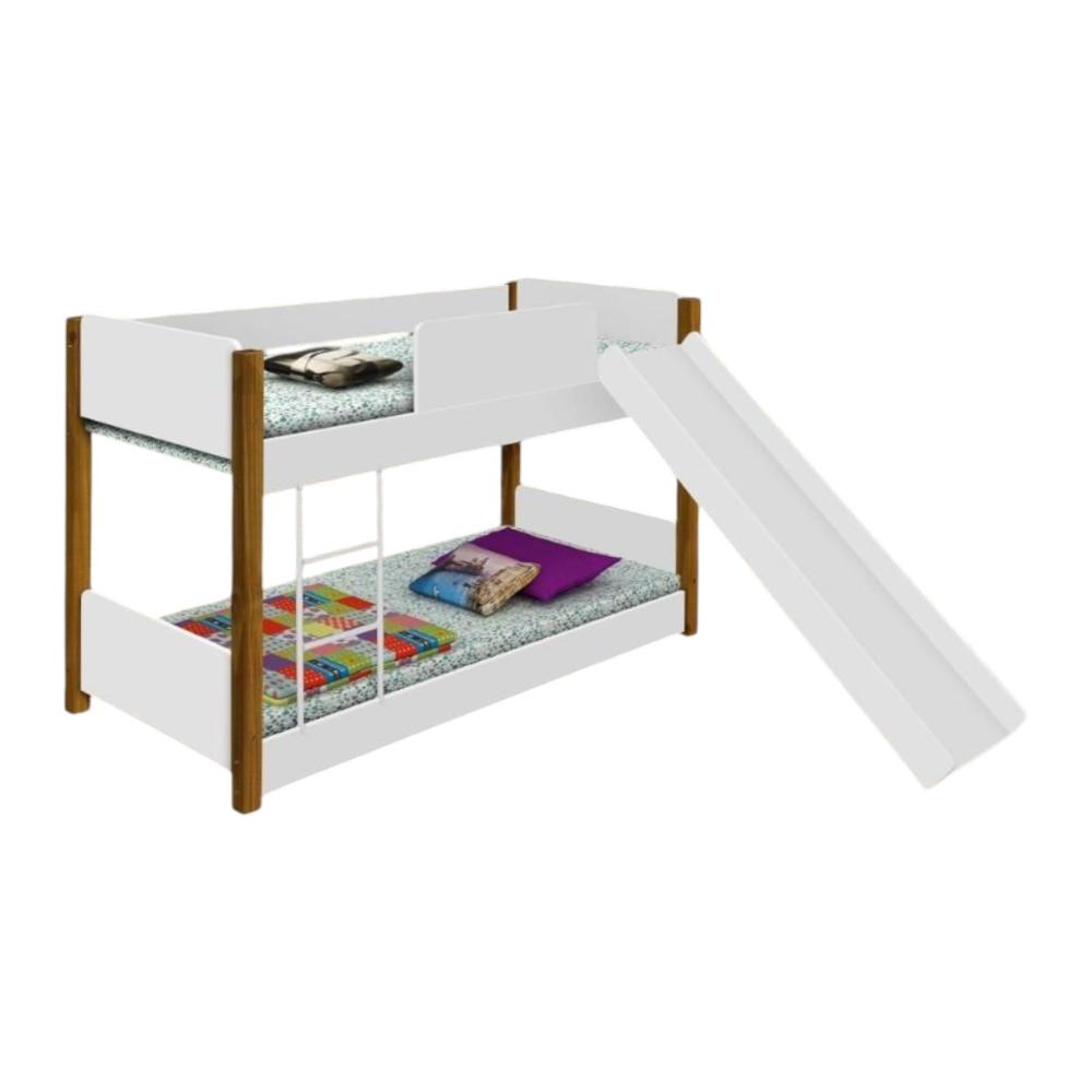 Beliche Montessoriana com Escorregador Noa Branco Mel