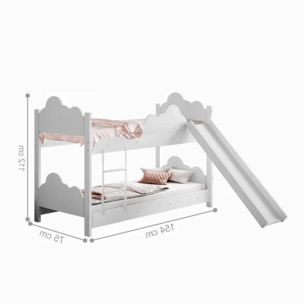 Beliche com Escorregador Magia Nuvem Carina Branco 