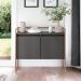 Buffet 2 Portas Compacto Rocky Preto Cobre