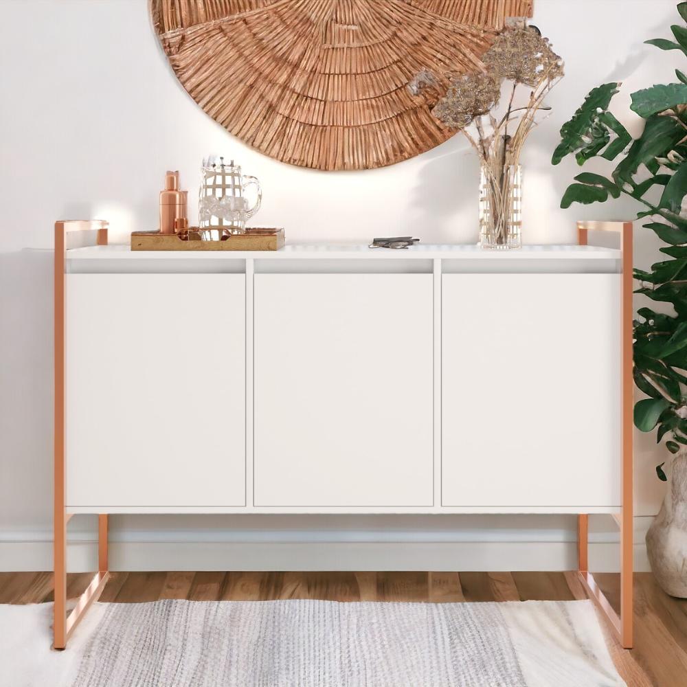 Buffet Aparador 3 Portas Sydney - Branco Cobre