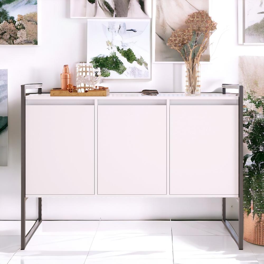 Buffet Aparador 3 Portas Sydney - Branco Preto