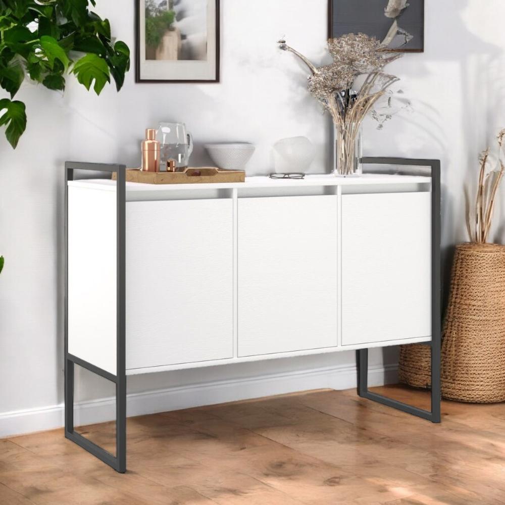 Buffet Aparador 3 Portas Sydney - Branco Preto