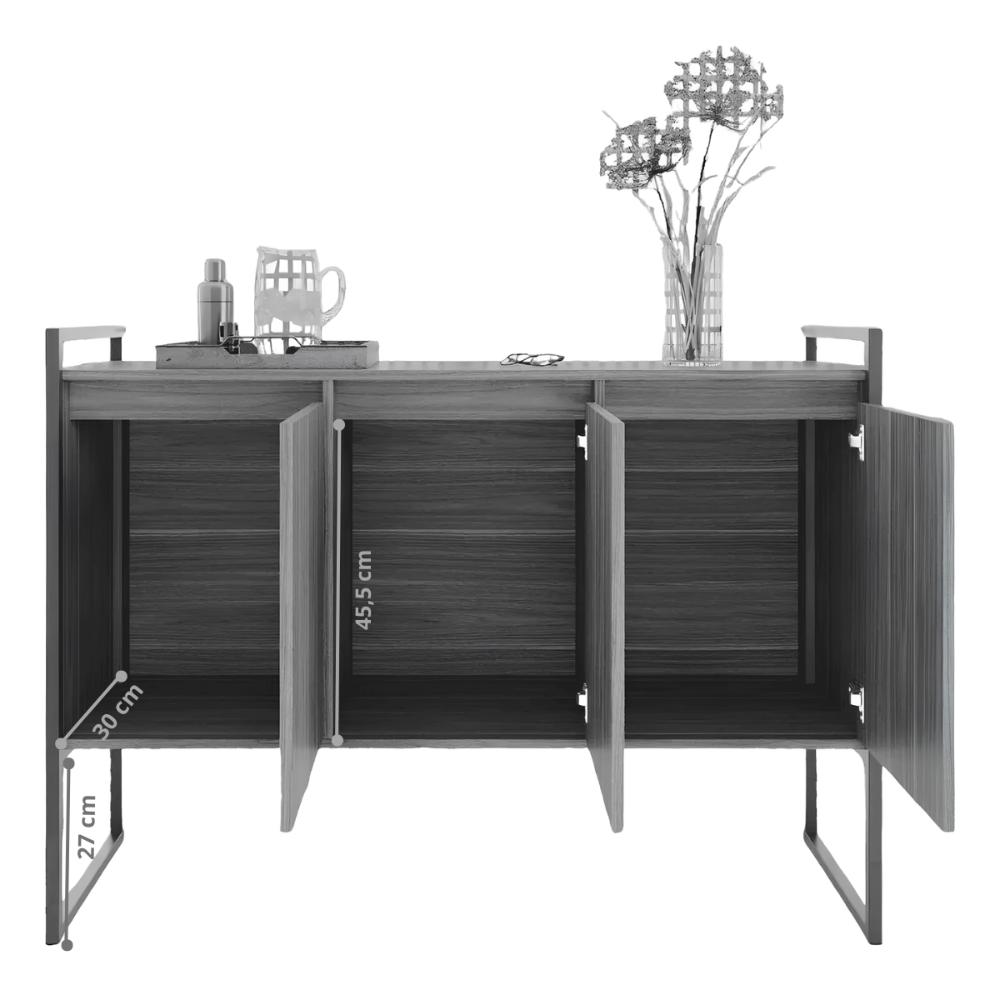Buffet Aparador 3 Portas Sydney - Preto Cobre