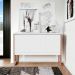Buffet Aparador Industrial para Sala Dakar Branco Cobre