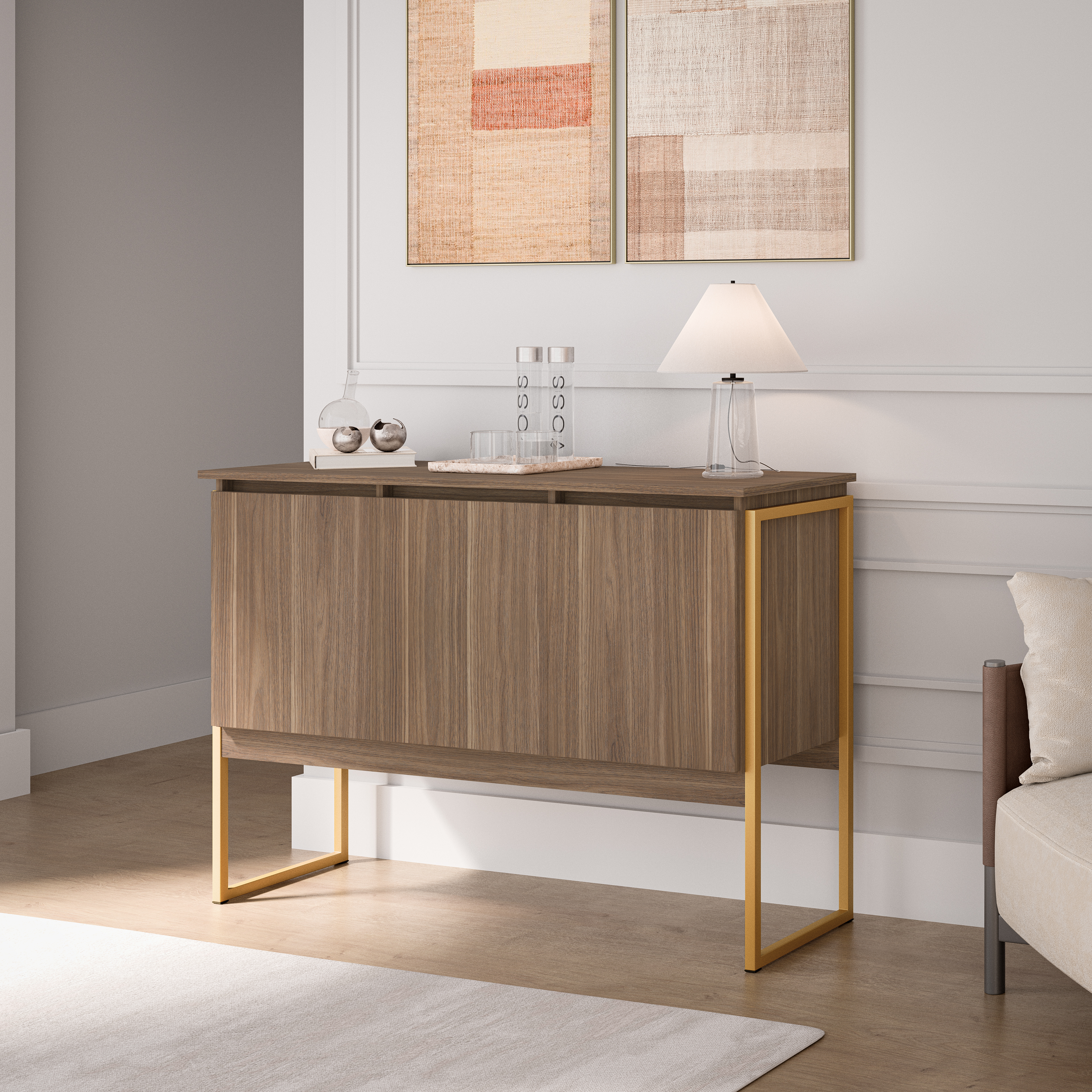 Buffet Aparador com 3 Portas Miami Affara Dourado