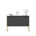 Buffet Aparador com 3 Portas Miami Preto Dourado