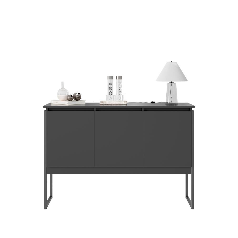 Buffet Aparador com 3 Portas Miami Preto Onix