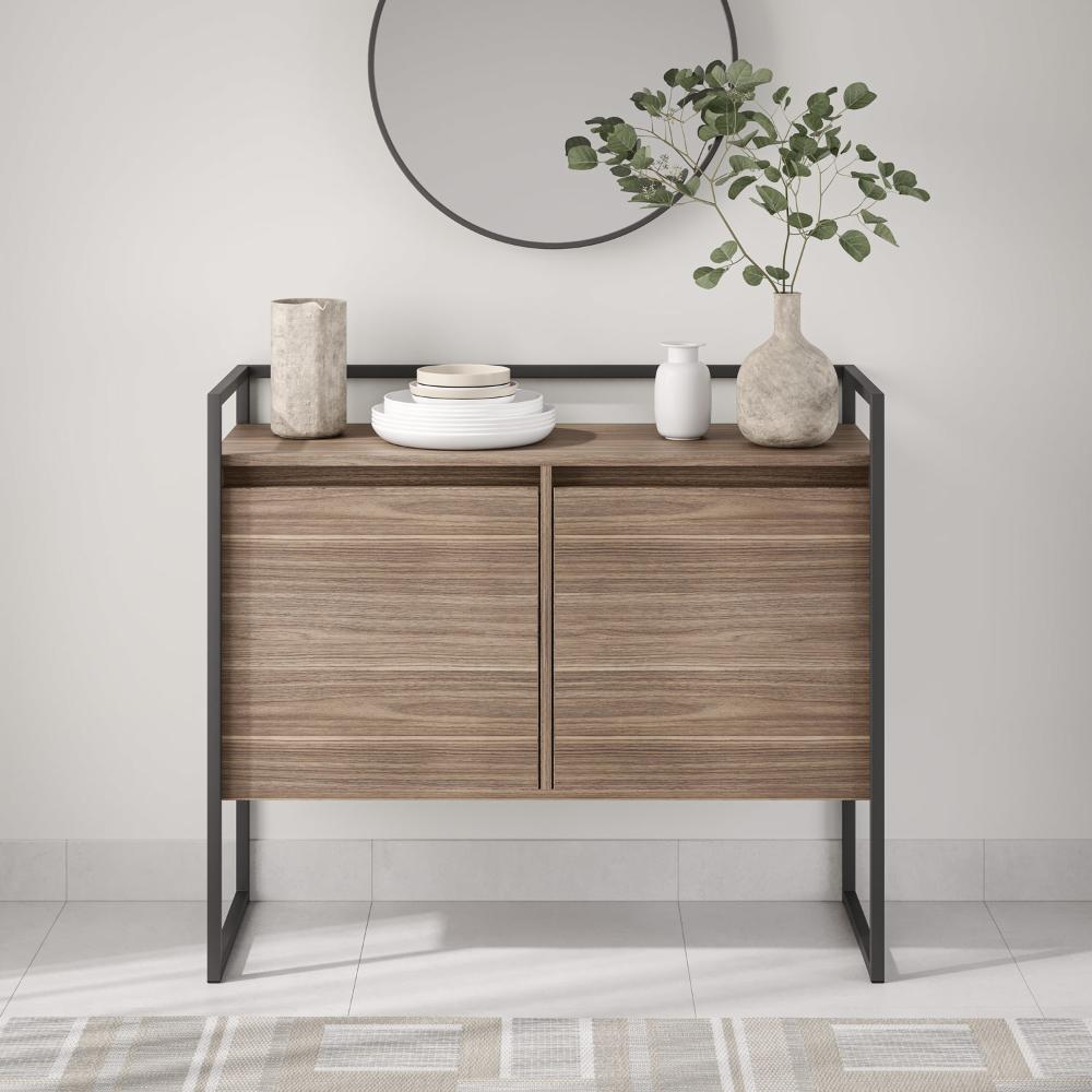 Buffet Junior Industrial 2 Portas Industrial Preto - Affara