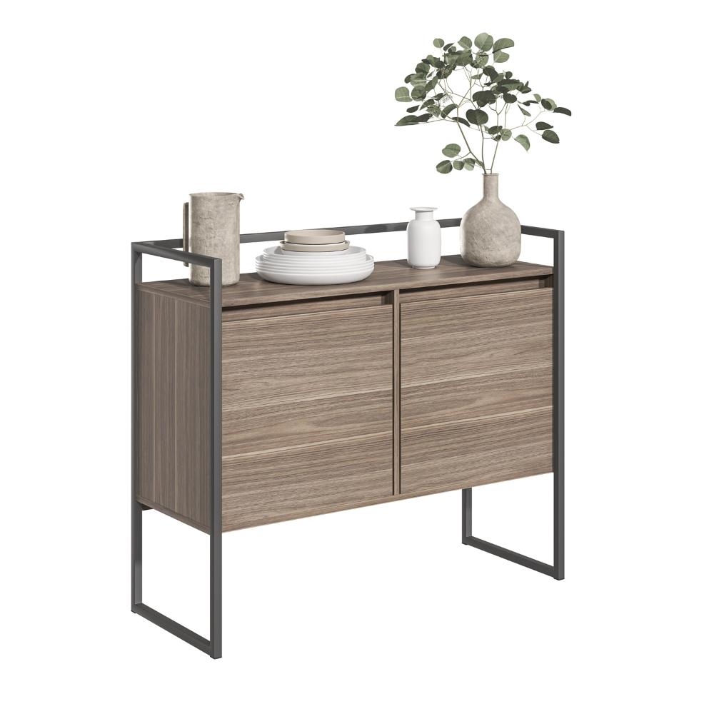Buffet Junior Industrial 2 Portas Industrial Preto - Affara