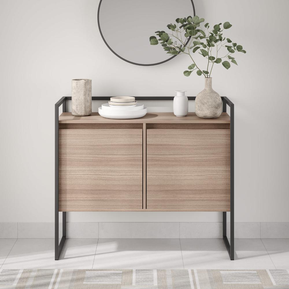 Buffet Junior Industrial 2 Portas Industrial Preto - Montana