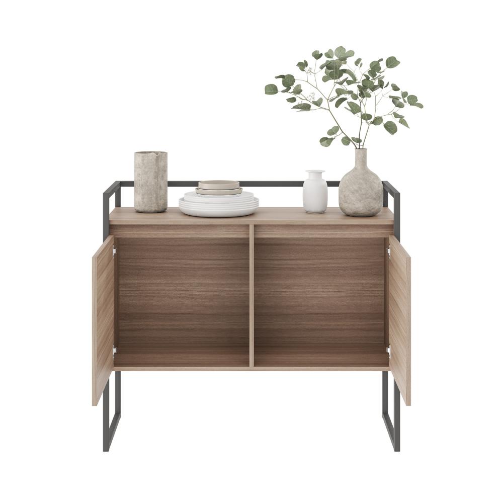 Buffet Junior Industrial 2 Portas Industrial Preto - Montana