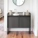 Buffet Junior Industrial 2 Portas Industrial Preto - Preto