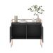 Buffet Junior Industrial 2 Portas Industrial Preto - Preto/Cobre