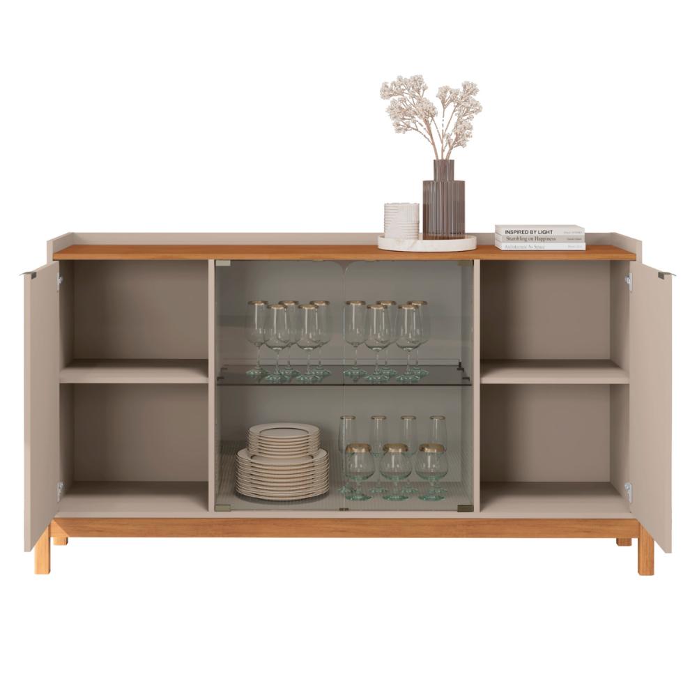 Buffet e Cristaleira Morris Off White Cedro