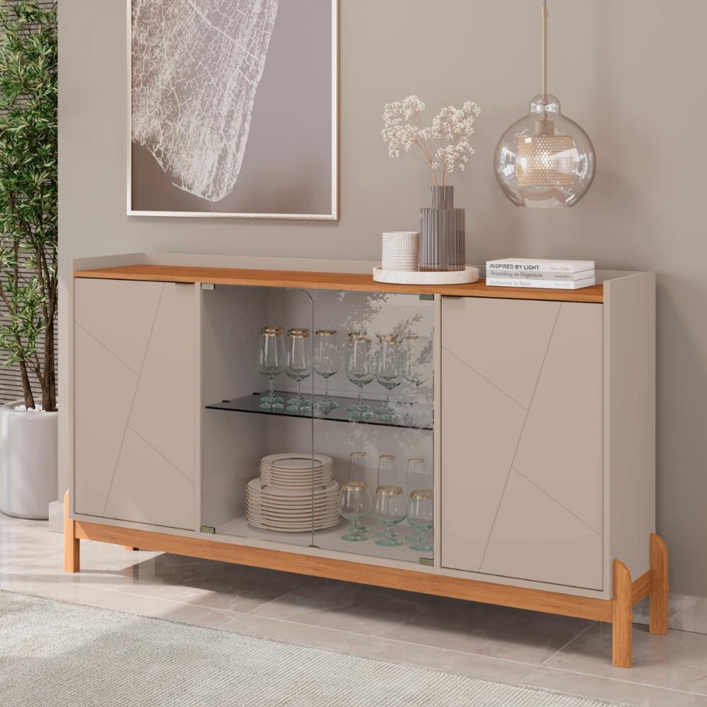 Buffet e Cristaleira Morris Off White Cedro