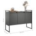 Buffet para Sala Industrial Manila Preto Onix