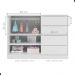 Cômoda 4 Gavetas e 1 Porta Atlanta Branco