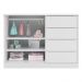 Cômoda 4 Gavetas e 1 Porta Atlanta Branco