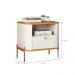 Cômoda Pequena Filadelfia Off White Nature Bronze