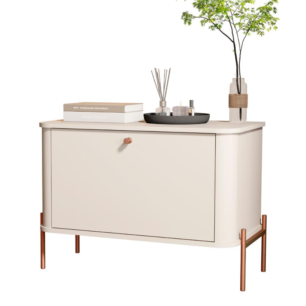 Cômoda Pequena Irondale Off White Bronze