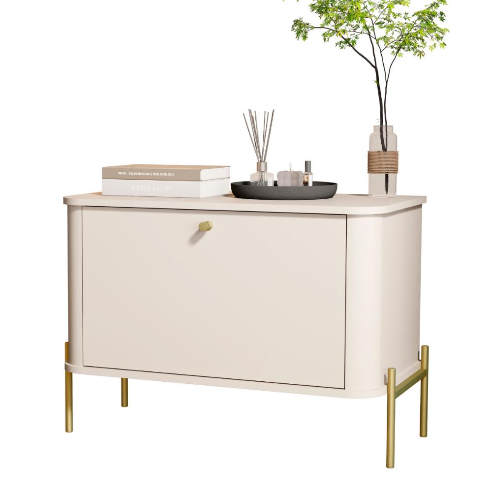 Cômoda Pequena Irondale Off White Dourado