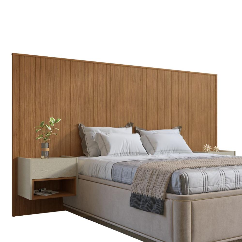 Cabeceira Casal Queen Size Naples Cedro