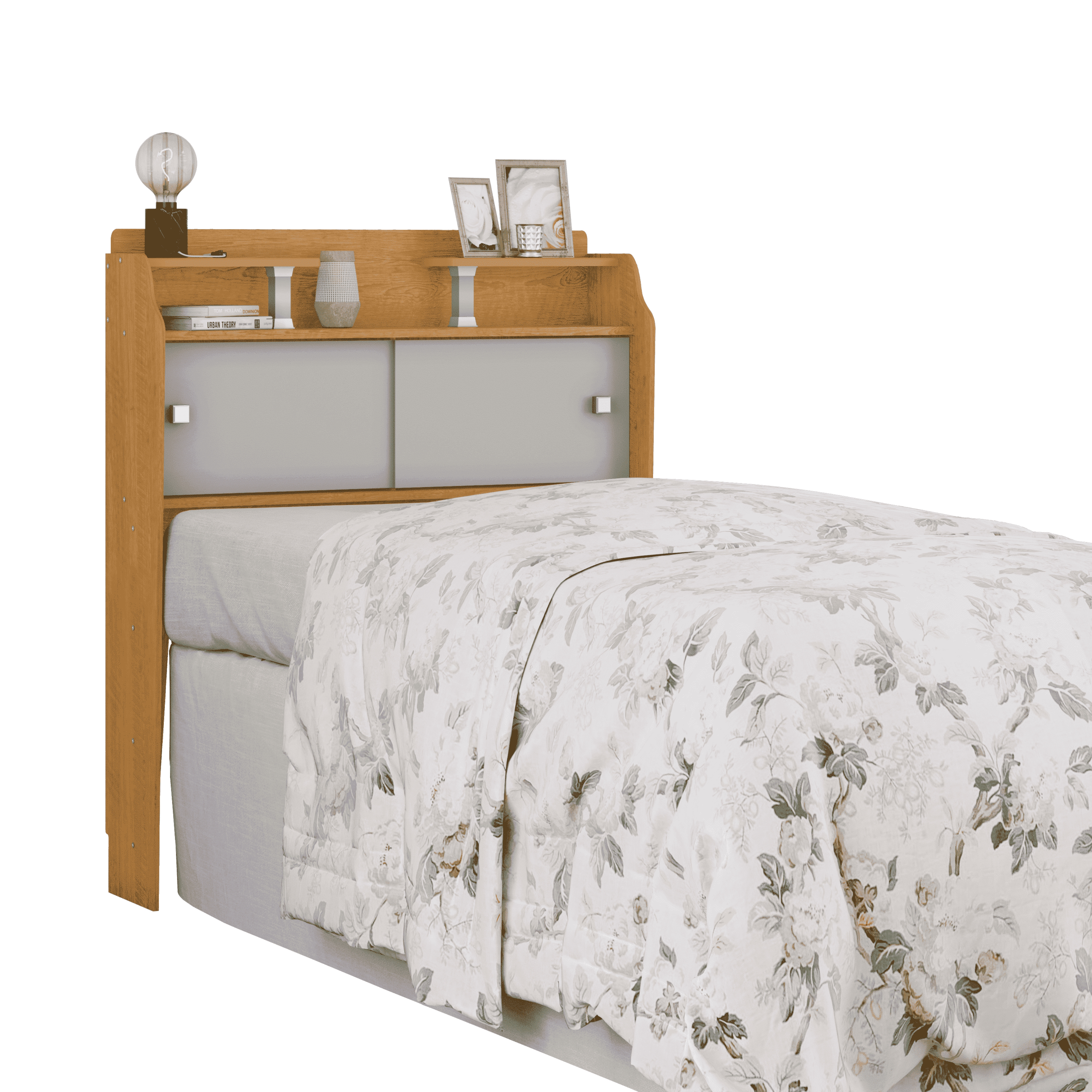Cabeceira de Solteiro Flex Marta Naturalle Off White