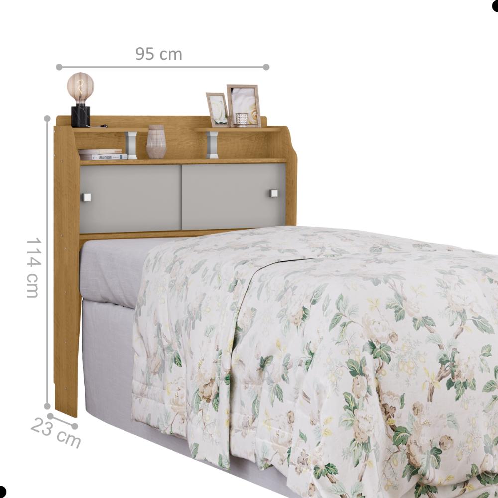 Cabeceira de Solteiro Flex Nazário Naturalle Off White
