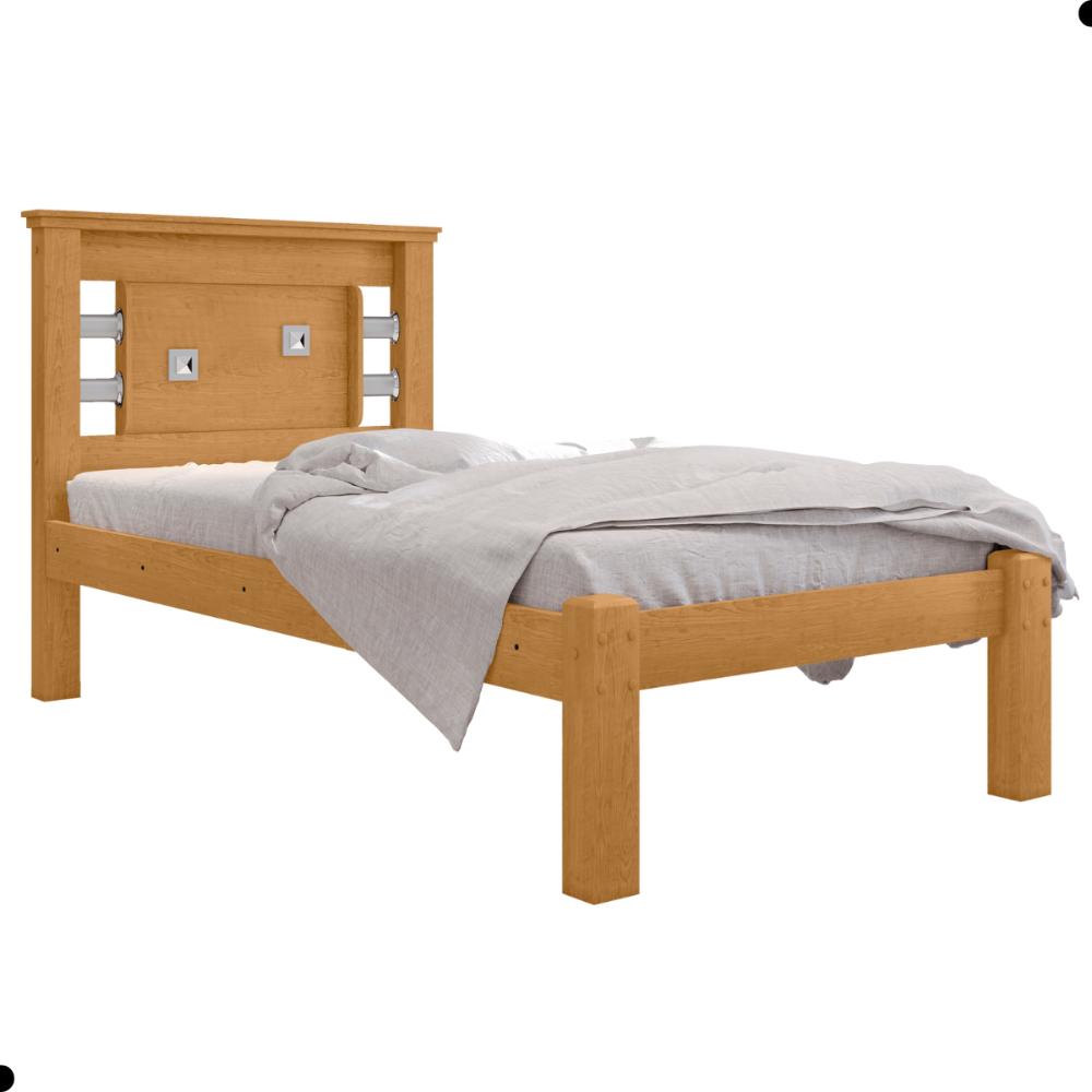 Cama  Solteiro Flex Lages Com Colchão Naturalle Off White