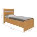 Cama com Baú de Solteiro Com Colchão Flex Cuiabá Naturalle Off White