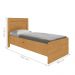 Cama com Baú de Solteiro Flex Cuiabá Naturalle Off White