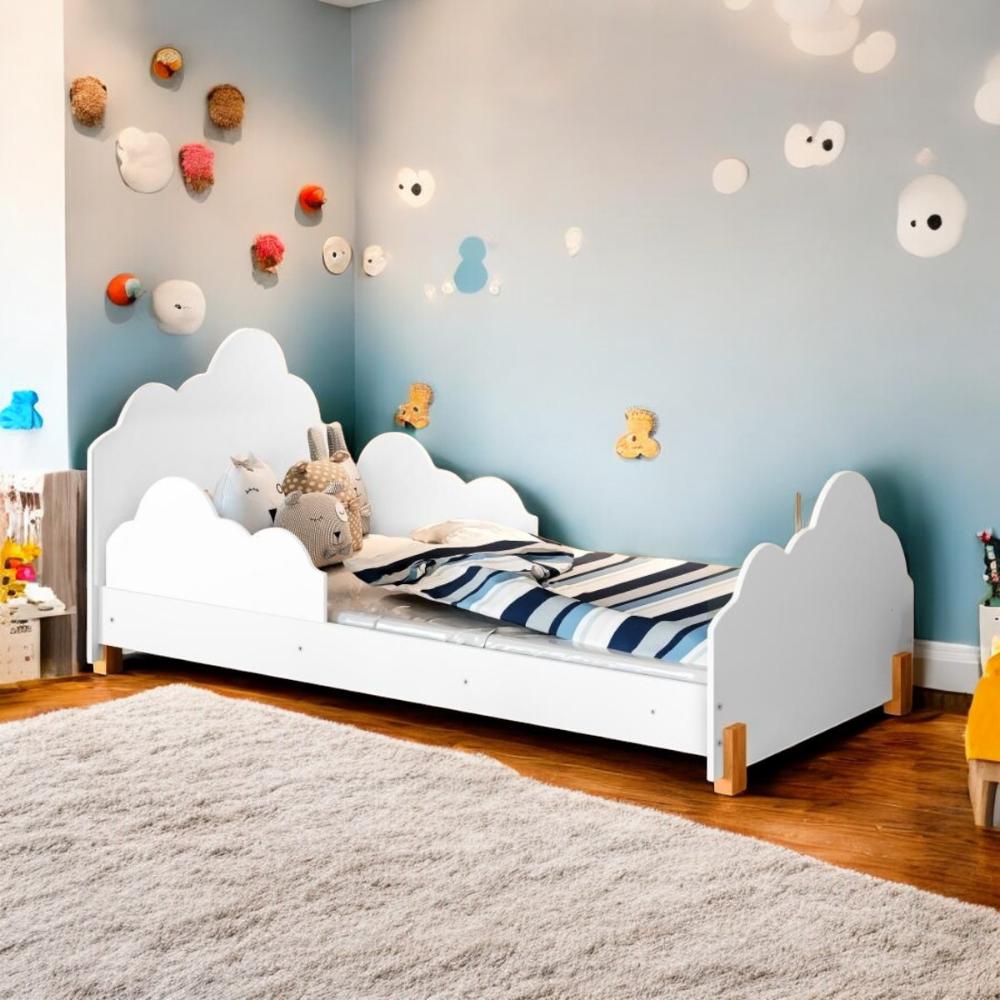 Cama com Colchão Juvenil Princesa Aline Branco e Mel 