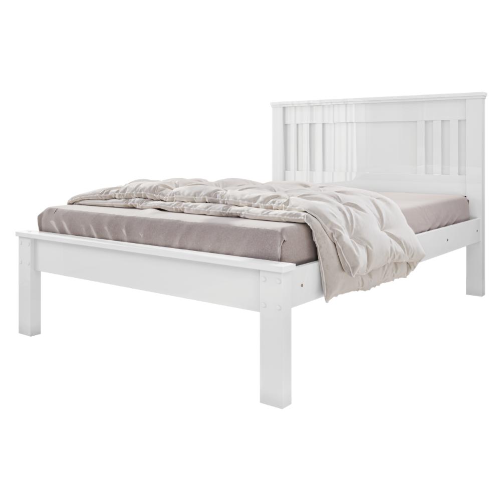 Cama de Casal com Pés Italva Branco