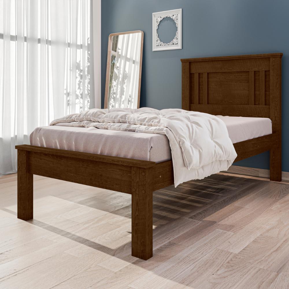Cama de Solteiro Flex Com Colchão Maricá Malbec Off White