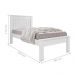 Cama de Solteiro com pés Maricá Branco