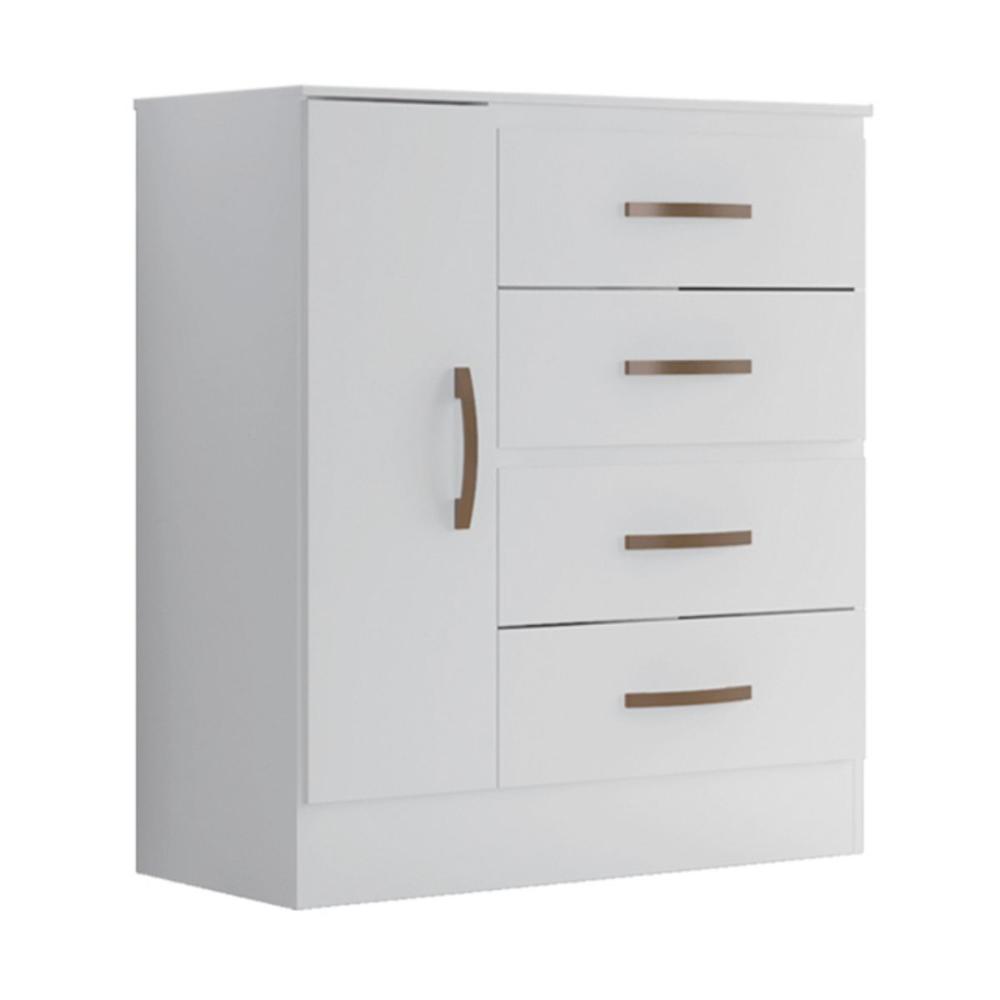 Comoda 1 Porta 4 Gavetas Ibitinga Branco 