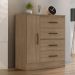 Comoda 1 Porta 4 Gavetas Ibitinga Carvalho Oak