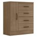 Comoda 1 Porta 4 Gavetas Ibitinga Carvalho Oak