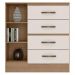 Comoda 1 Porta 4 Gavetas Ibitinga Nature Off White