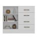 Comoda 2 Ports 4 Gavetas Fartura Branco Brilho