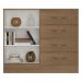 Comoda 2 Ports 4 Gavetas Fartura Carvalho Oak