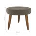 Conjunto  Poltrona e Puff Decorativos Josh Veludo Cappuccino
