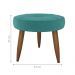 Conjunto  Poltrona e Puff Decorativos Josh Veludo Ver Menta