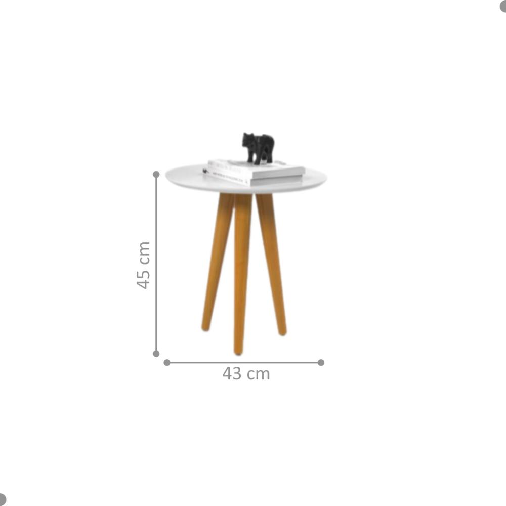 Conjunto 3 Mesas para Sala Redonda Nantes Branco