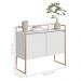 Conjunto Buffet Compacto e Aparador Industrial Branco Cobre