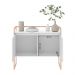 Conjunto Buffet Compacto e Aparador Industrial Branco Cobre