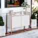Conjunto Buffet Compacto e Aparador Industrial Branco Cobre