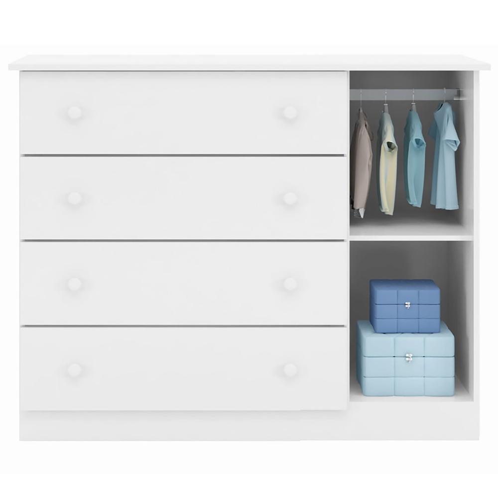 Conjunto Cômoda e Guarda Roupa Carpina Branco Brilho