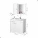 Conjunto Gabinete e Espelheira Colmar Branco 
