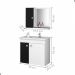 Conjunto Gabinete e Espelheira Colmar Branco Preto Fosco 
